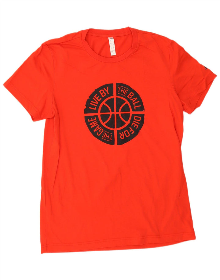 Adidas Mens Graphic T-Shirt Top Médio Algodão Vermelho
