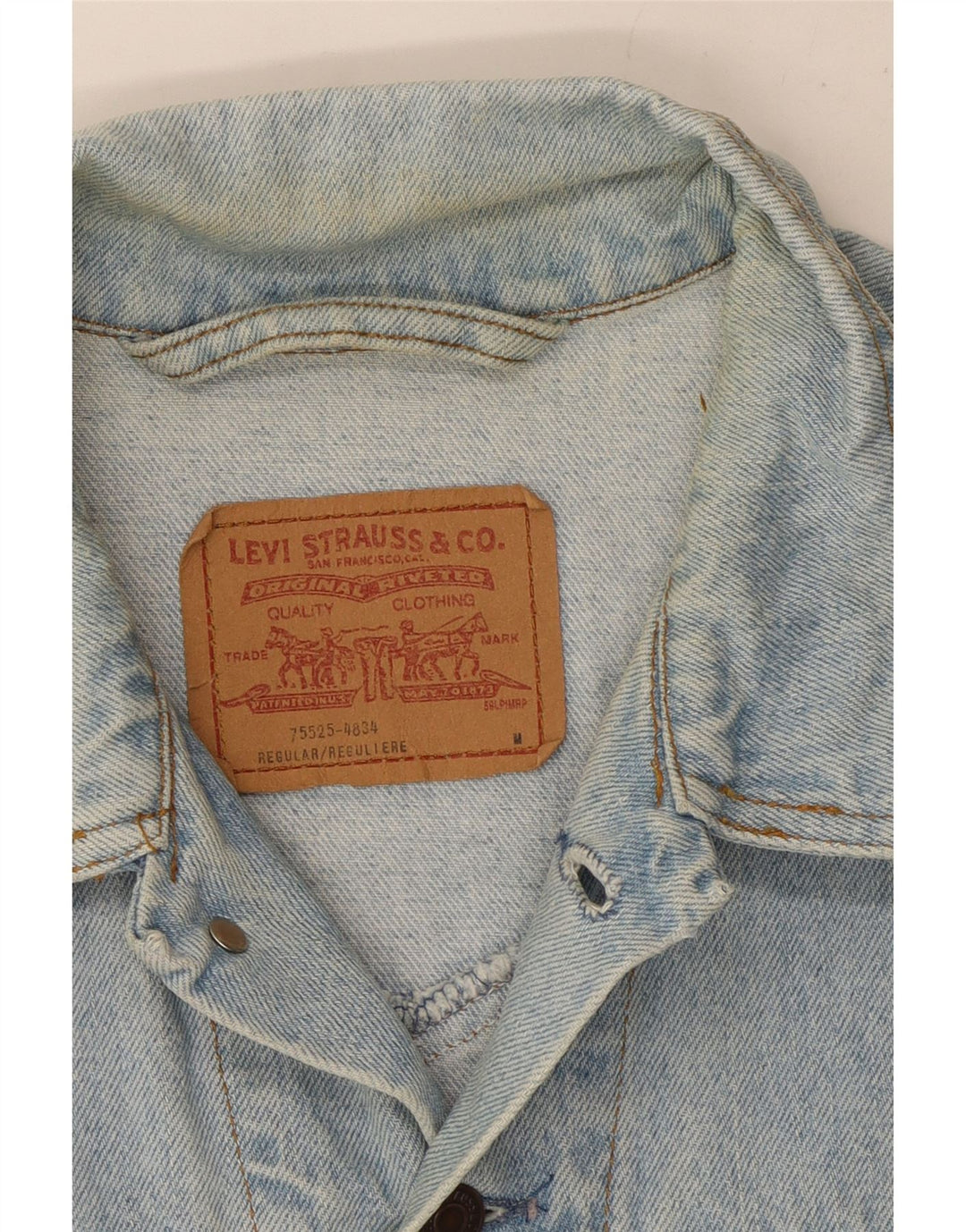 Jaqueta jeans masculina Levi's UK 38 azul médio