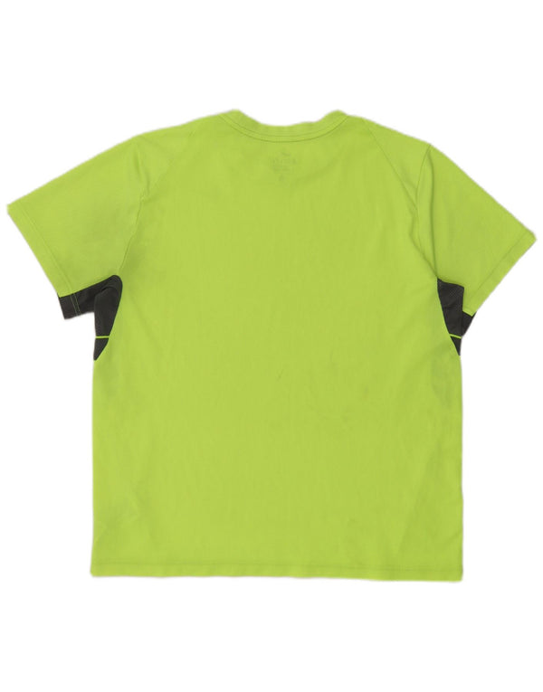 Camiseta masculina Nike Dri Fit Top XL verde colorblock poliéster