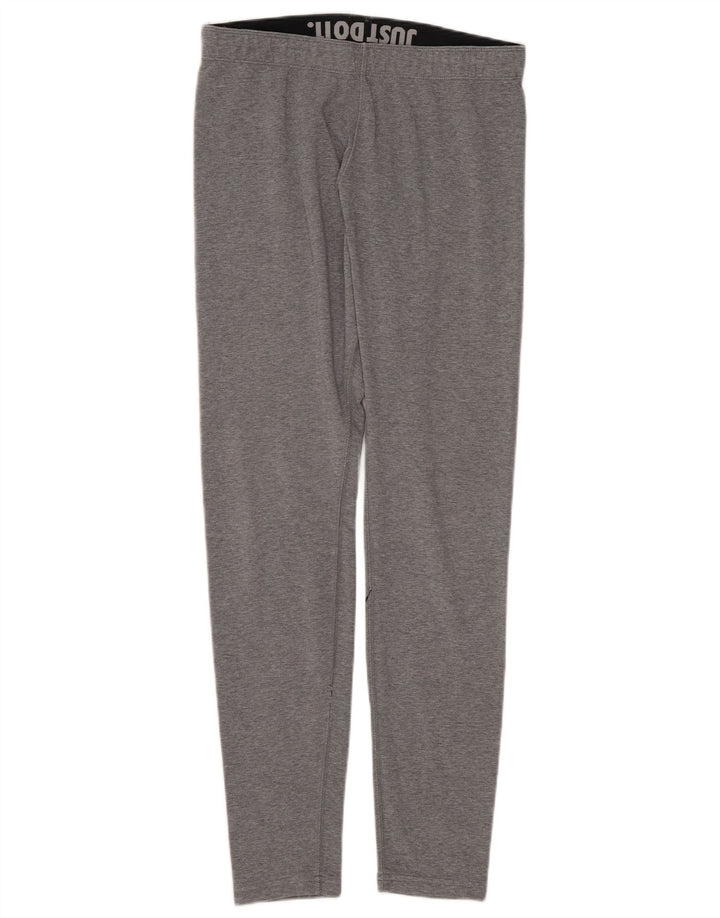 Leggings Nike Femininas Graphic UK 12 Algodão Cinza Médio