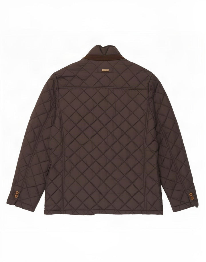 Jaqueta acolchoada masculina Henry Cottons IT 50 grande poliéster marrom