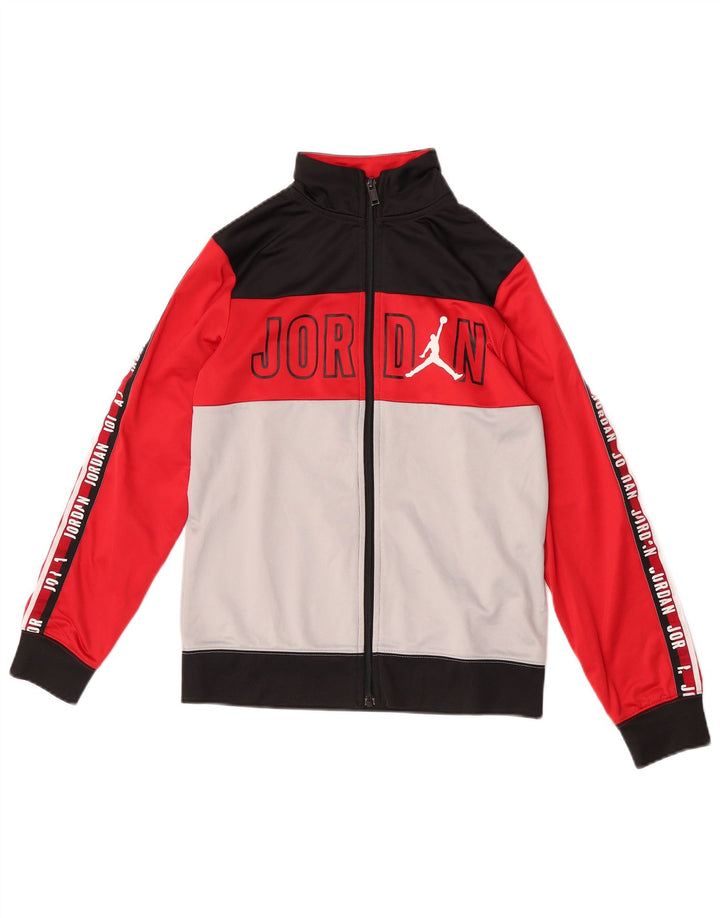 Jaqueta Jordan Boys Graphic Treino Top 12-13 Anos Grande Bloco Colorido Vermelho
