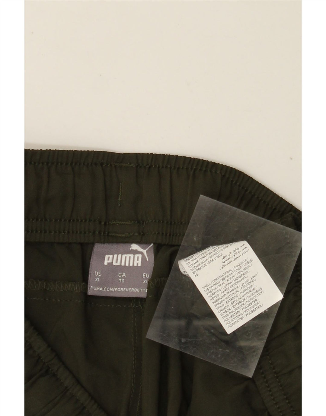 Shorts esportivos masculinos PUMA XL cáqui poliéster