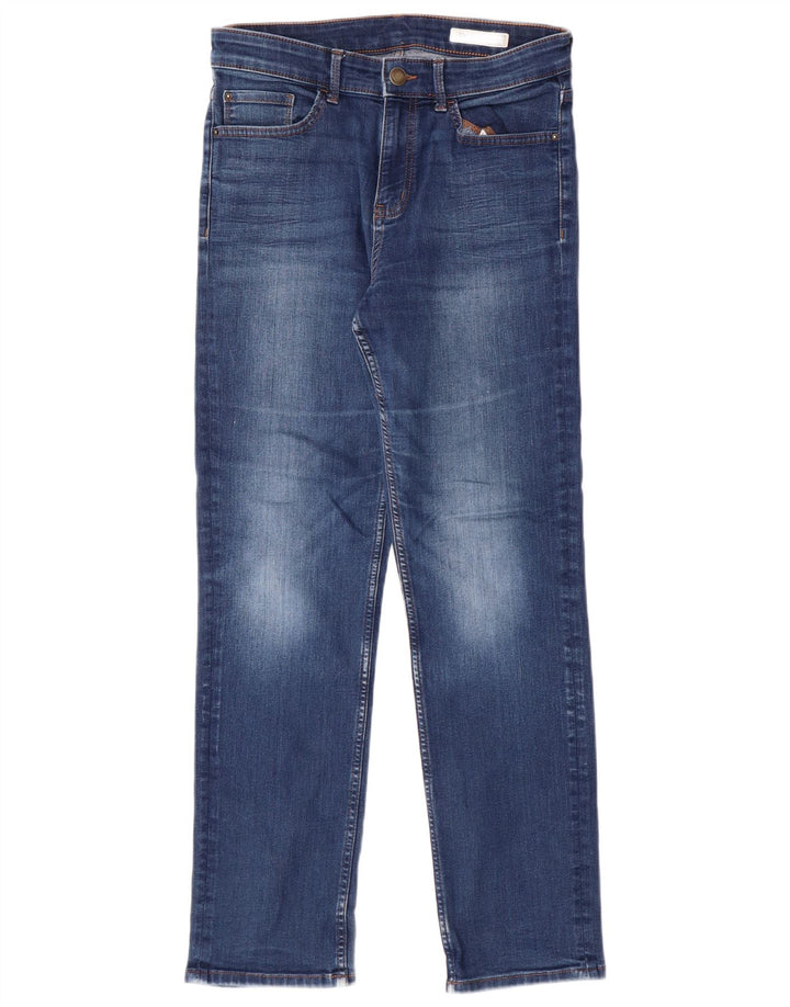 Marks & Spencer Feminino The Sienna Straight Jeans Reino Unido 12 Médio W28 L29 Azul