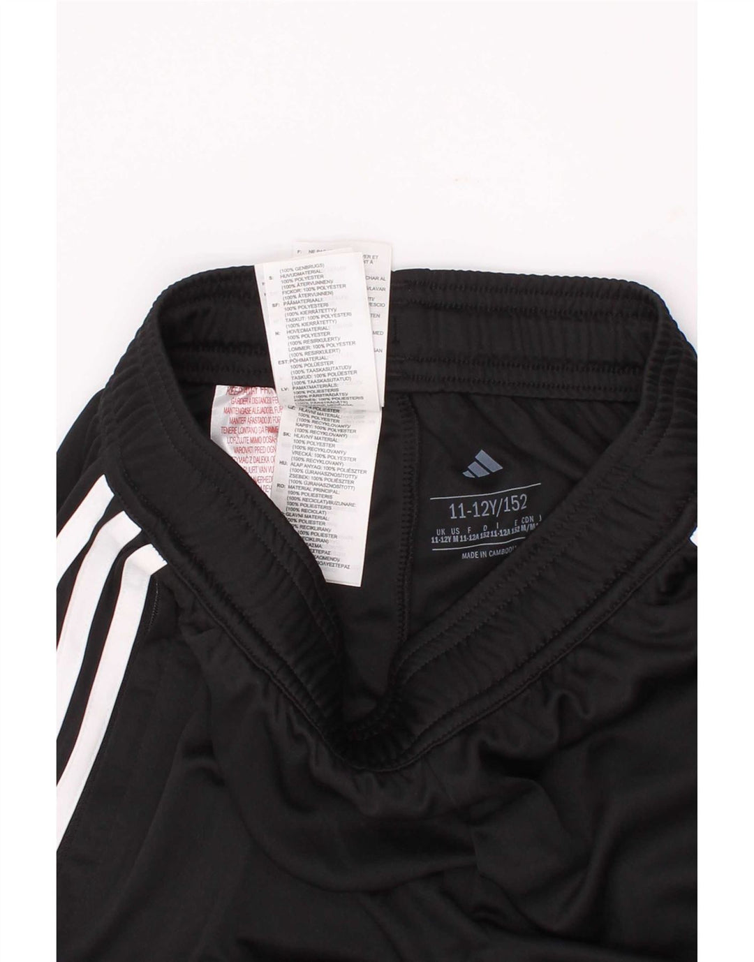 Shorts esportivos Adidas meninos 11-12 anos preto poliéster