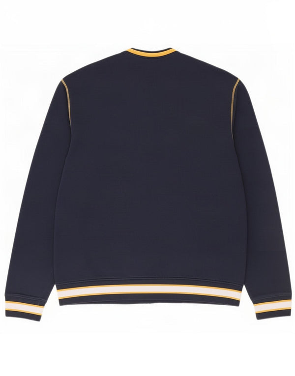 Moletom gráfico masculino Asics Jumper 2XL azul marinho algodão colorblock
