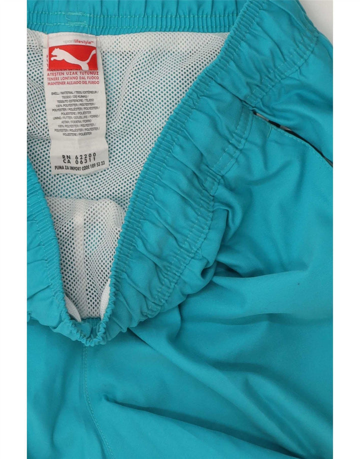 Shorts de natação feminino Puma UK 8 pequeno azul poliéster