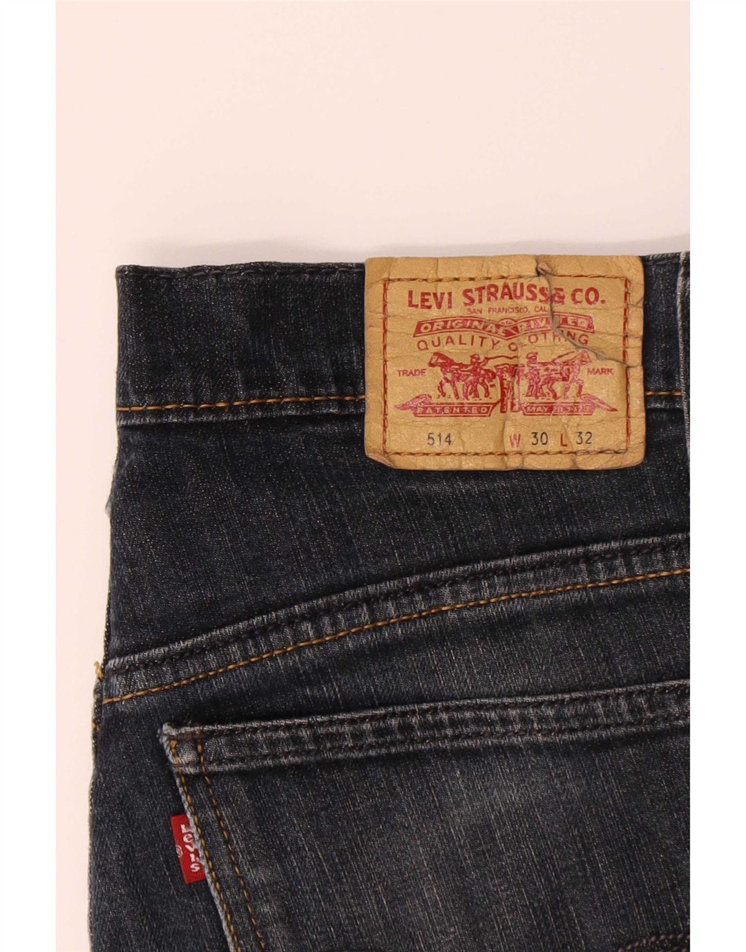 Calça jeans feminina Levi's 514 Bootcut W30 L32 azul marinho algodão