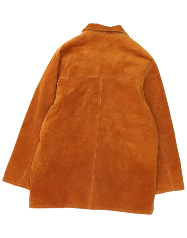Jaqueta feminina vintage de camurça IT 48 XL couro bege
