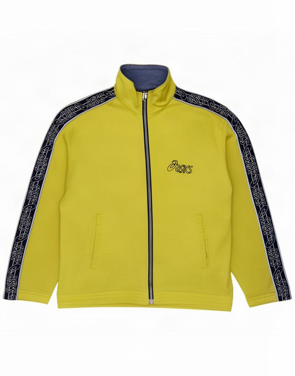 Asics Boys Tracksuit Top Jacket 13-14 anos Amarelo Colorblock