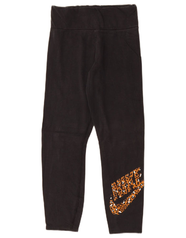 Leggings Nike Femininas Graphic Crop UK 8 Pequenas Pretas