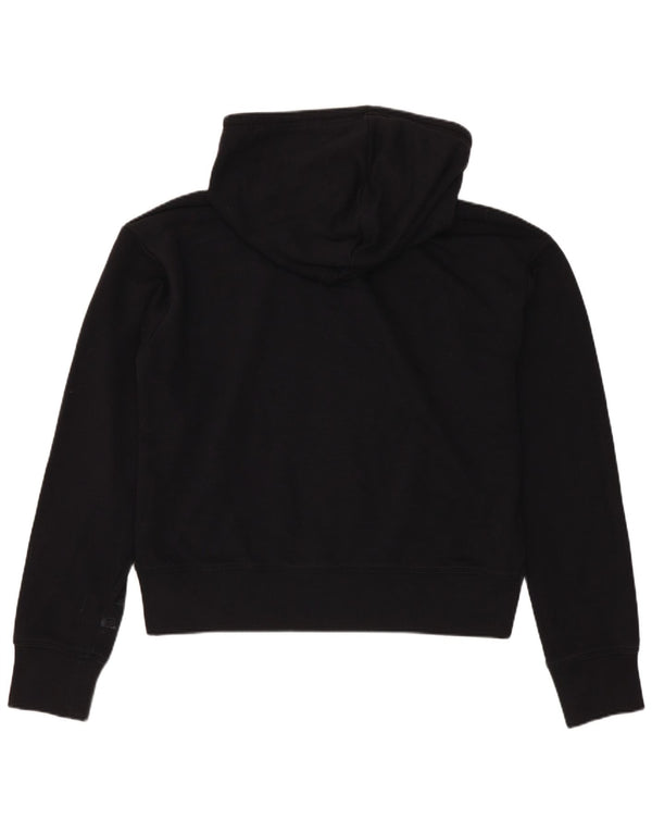 Jumper feminino com capuz gráfico Champion UK 14 algodão preto médio