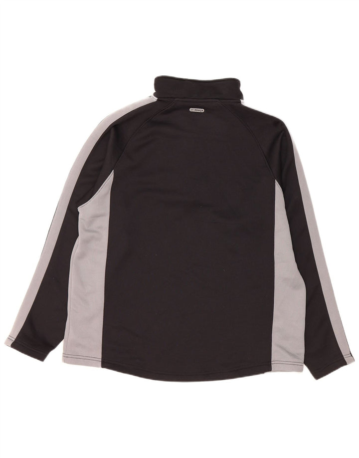 Russell Athletic Mens Zip Neck Top Manga Longa Médio Poliéster Preto