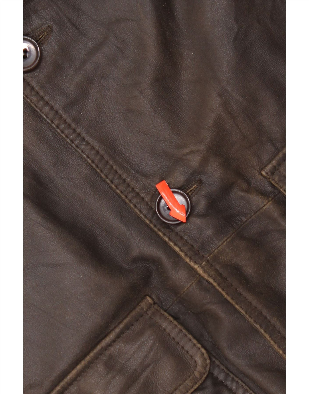 Jaqueta masculina de couro bomber Gimo UK 38 couro marrom médio