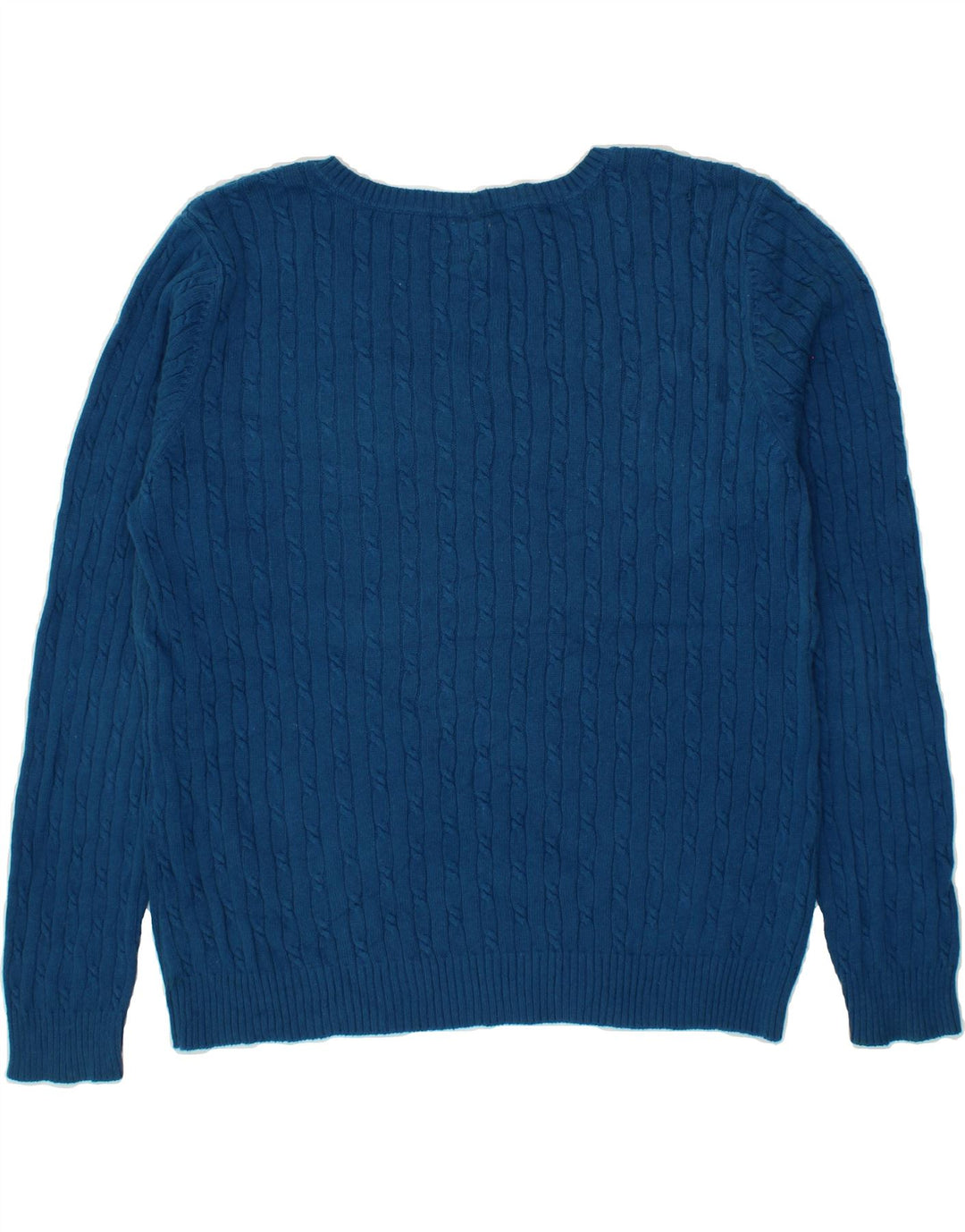 IZOD Womens V-Neck Jumper Sweater UK 18 XL Blue Cotton Vintage Izod and Second-Hand Izod from Messina Hembry 