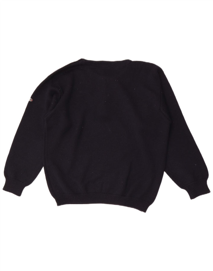 Suéter masculino Fly 3 com gola redonda IT 50 lã azul marinho médio
