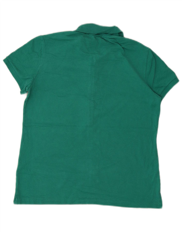 Camisa polo feminina Lacoste tamanho 40 algodão verde médio