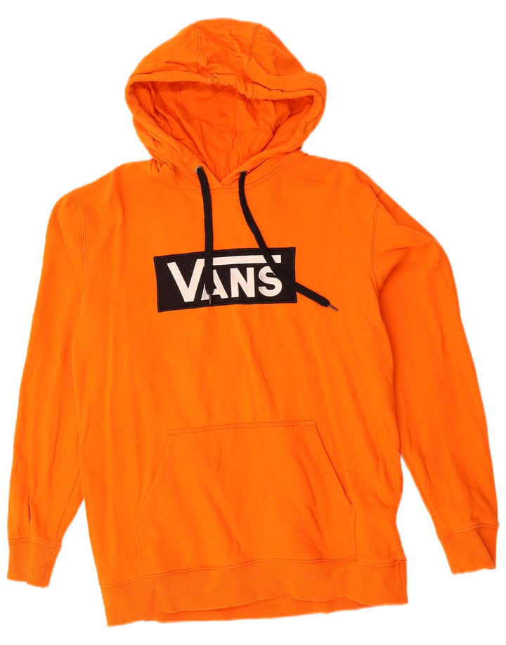 Vans masculino gráfico moletom com capuz médio laranja algodão
