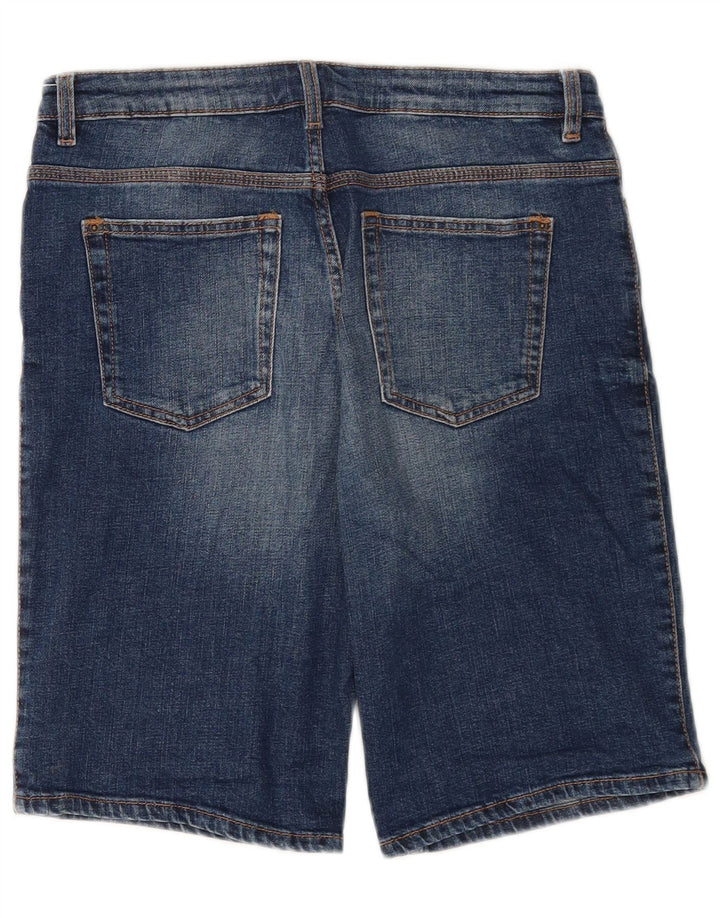 Shorts jeans feminino Marks & Spencer UK 12 médio W30 algodão azul