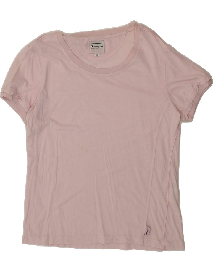 CHAMPION Womens T-Shirt Top UK 18 XL Pink Cotton Vintage Champion and Second-Hand Champion from Messina Hembry 