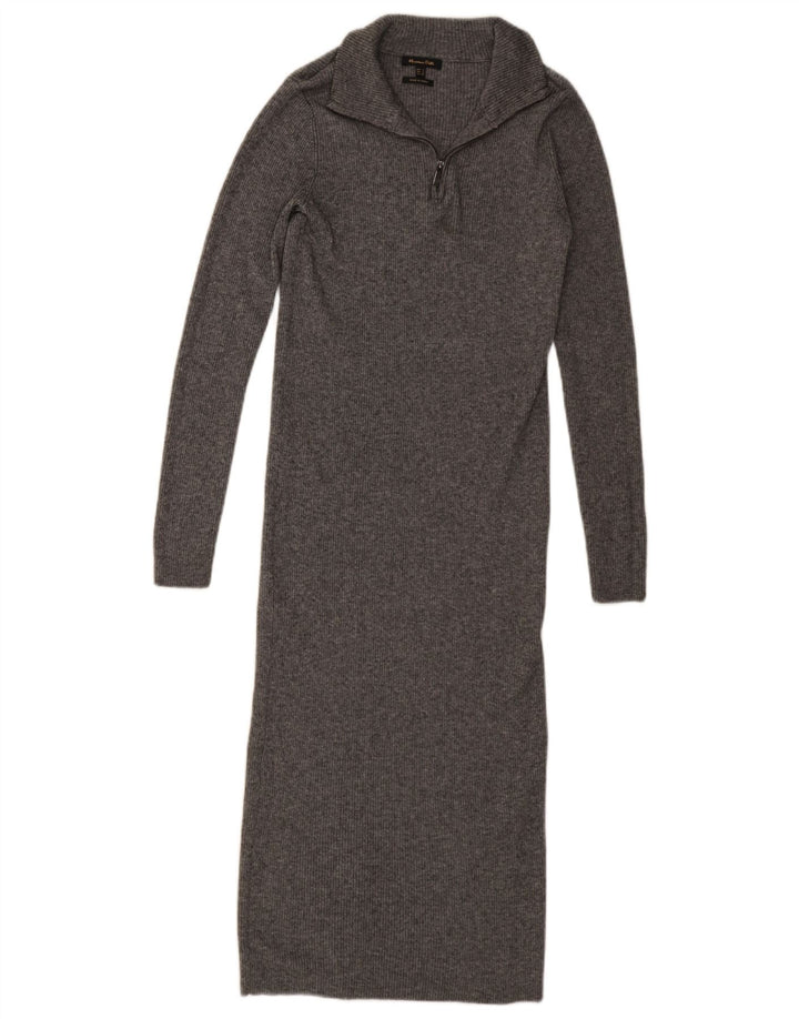 Vestido jumper feminino Massimo Dutti Reino Unido 8 pequeno cinza Lyocell