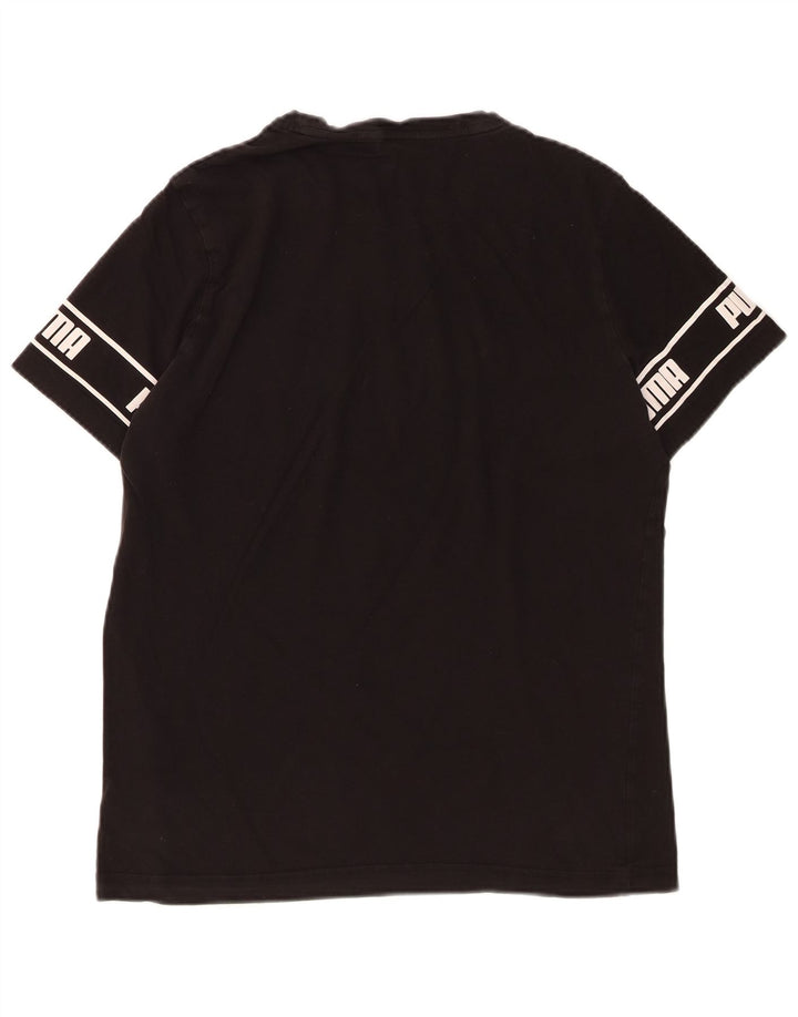 Camiseta masculina PUMA Graphic Top médio algodão preto