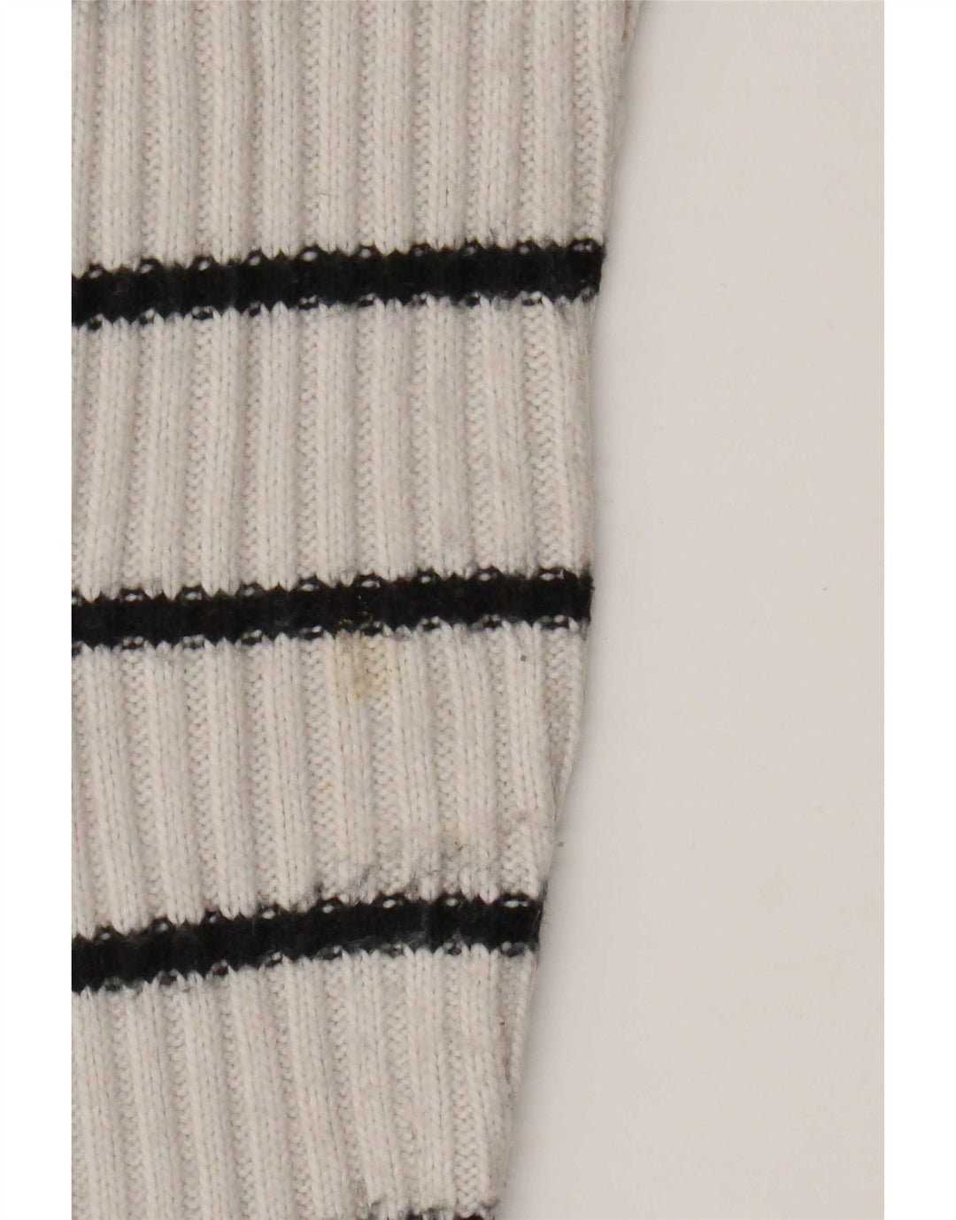 Suéter feminino Marks & Spencer com gola redonda, listrado branco pequeno, Reino Unido 10