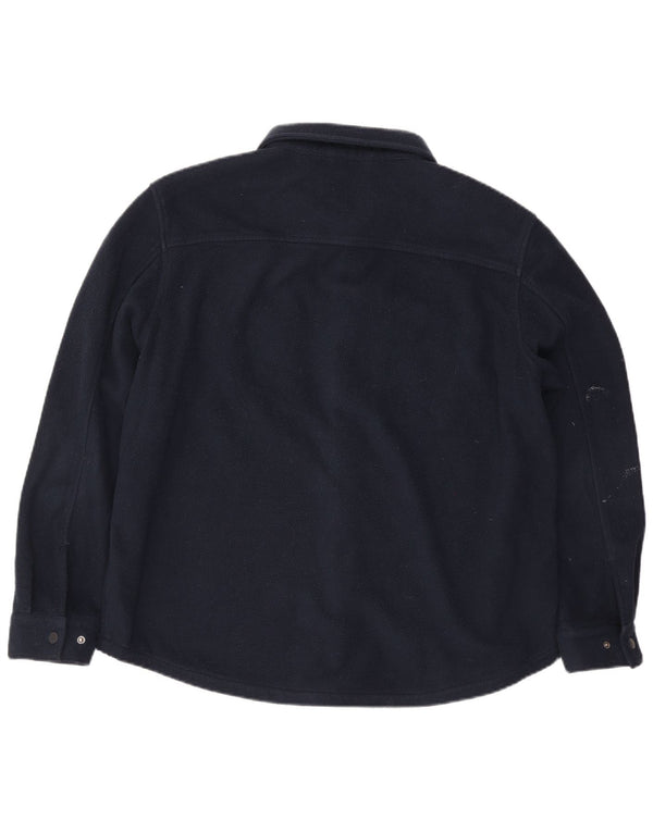 Camisa masculina de lã Marks & Spencer XL azul marinho poliéster