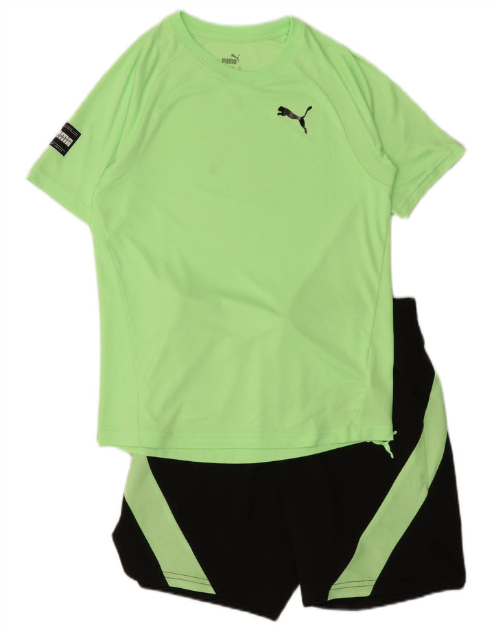 Conjunto PUMA Boys 2 peças 13-14 anos verde colorblock poliéster