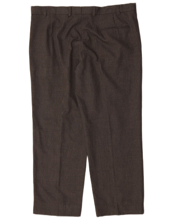 Calça masculina Marks & Spencer reta regular fit W38 L29 cinza