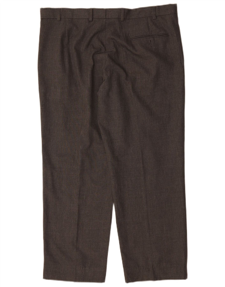 Calça masculina Marks & Spencer reta regular fit W38 L29 cinza