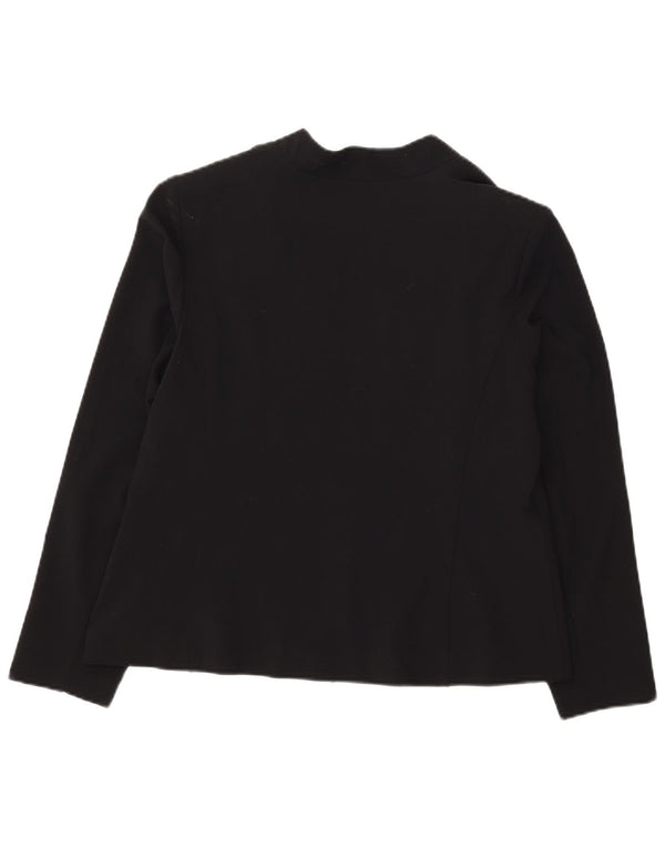 Jaqueta blazer aberta feminina Marks & Spencer Reino Unido 18 XL preto poliéster