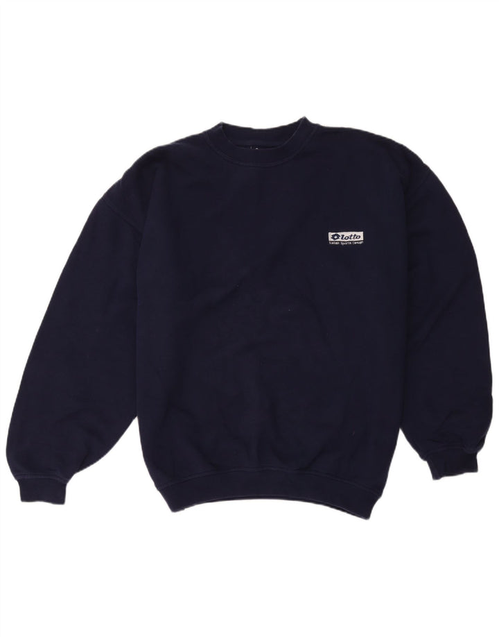 Lotto moletom masculino jumper médio azul marinho algodão