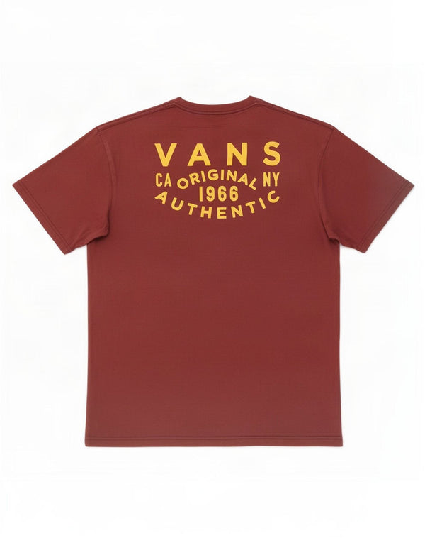 Camiseta Vans Masculina Classic Fit Graphic Top Grande Algodão Borgonha