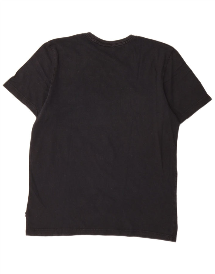 Adidas Mens Graphic T-Shirt Top Médio Algodão Preto