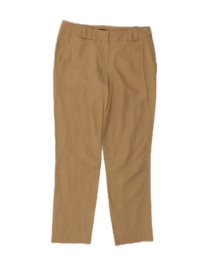 MASSIMO DUTTI Womens Crop Casual Trousers W28 L27 Brown Cotton Vintage Massimo Dutti and Second-Hand Massimo Dutti from Messina Hembry 