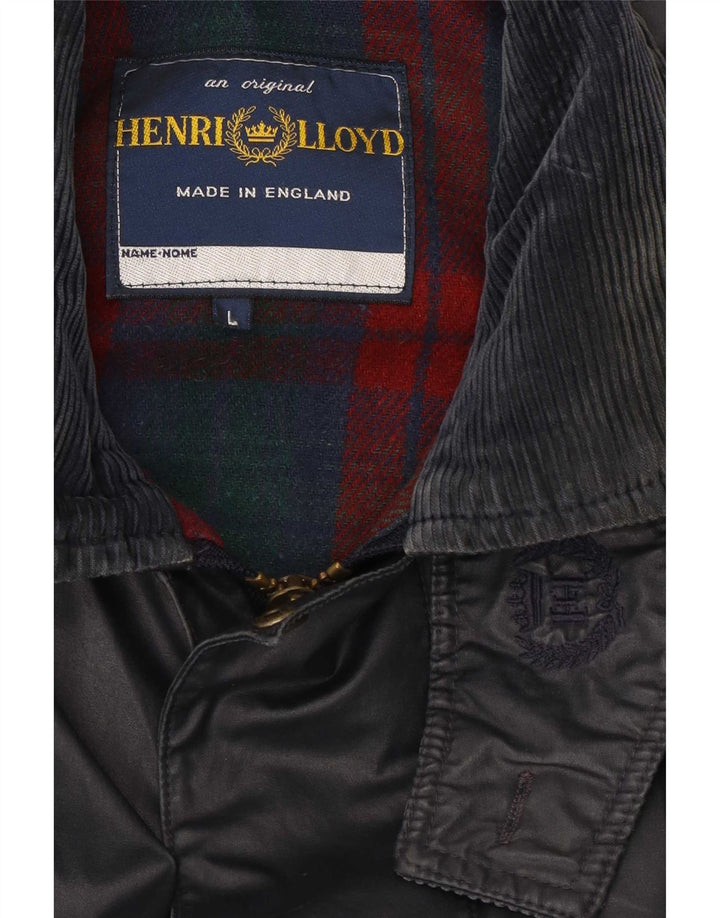 Jaqueta corta-vento masculina Henri Lloyd Reino Unido 40 grande azul marinho