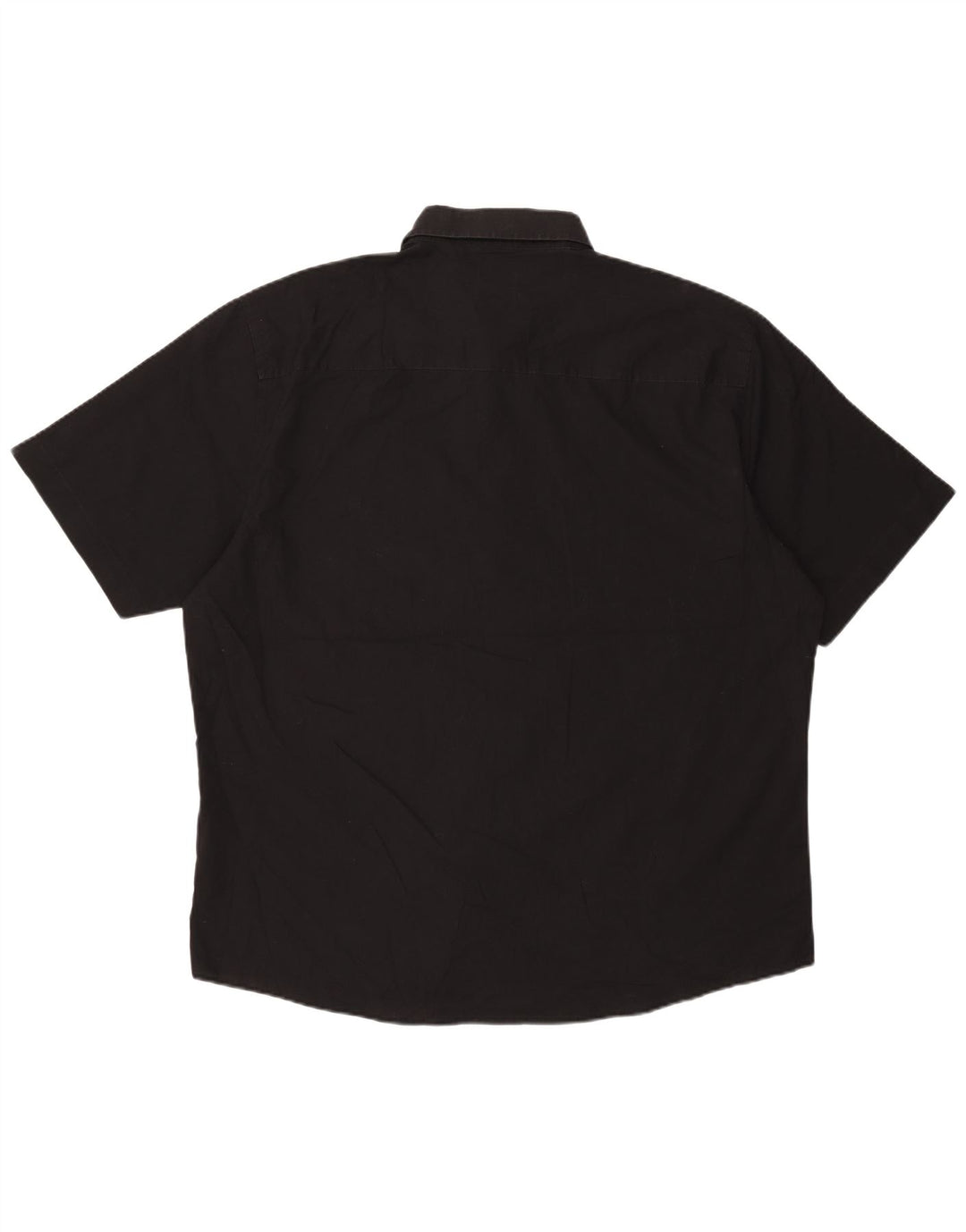 Pierre Cardin Camisa masculina de manga curta regular fit 3XL poliéster preto