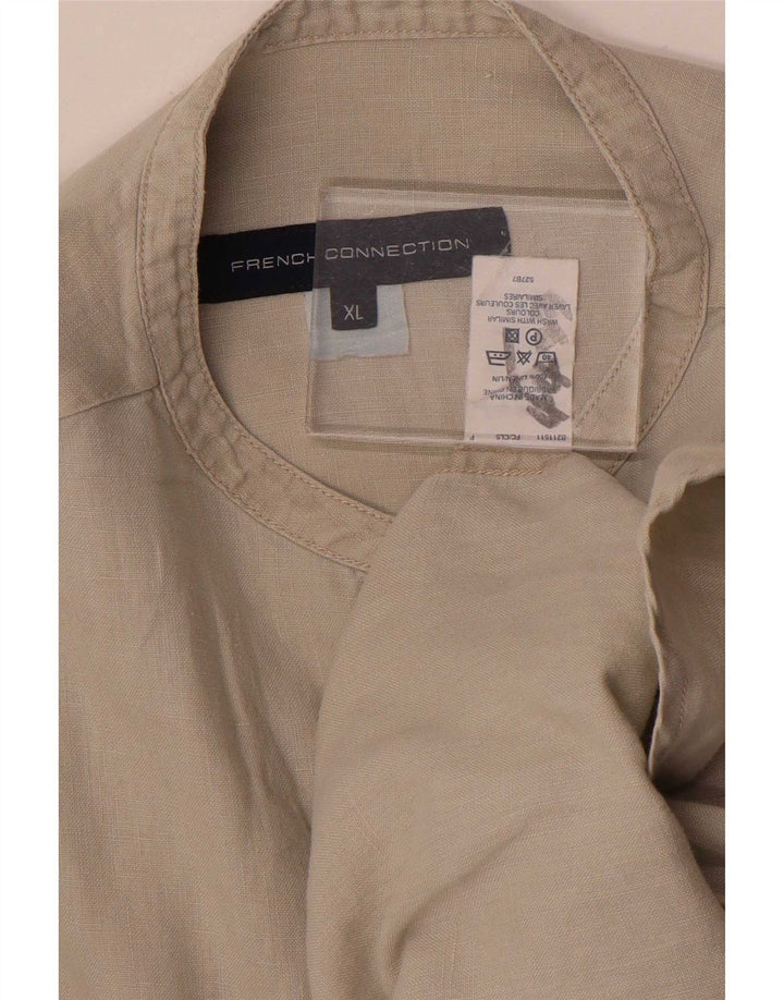 Camisa masculina French Connection XL bege linho