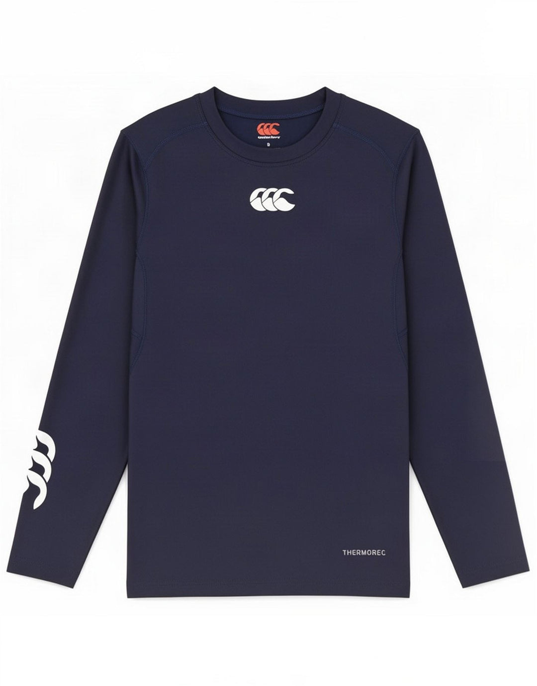 Top gráfico masculino Canterbury manga longa pequeno poliéster azul marinho