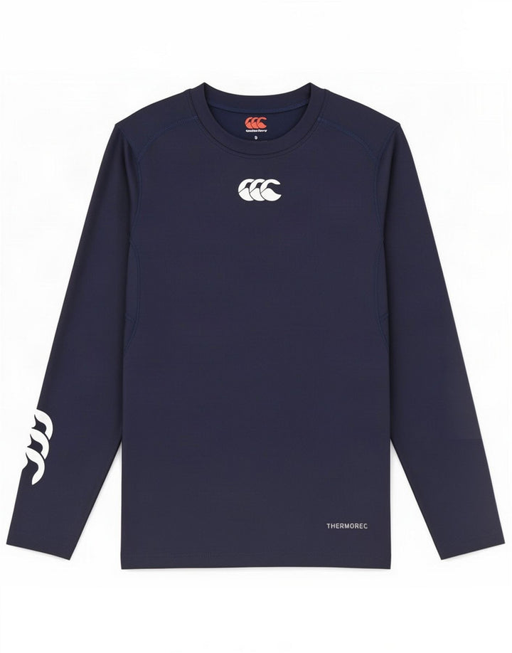 Top gráfico masculino Canterbury manga longa pequeno poliéster azul marinho