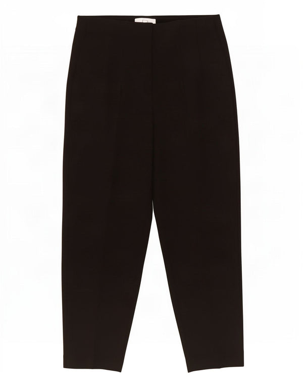 Calça feminina Marks & Spencer Slim Cropped UK 10 Smalll W28 L26 Preta