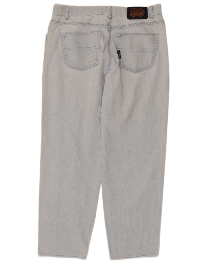Trussardi Mens Tapered Jeans W40 L30 Azul Algodão