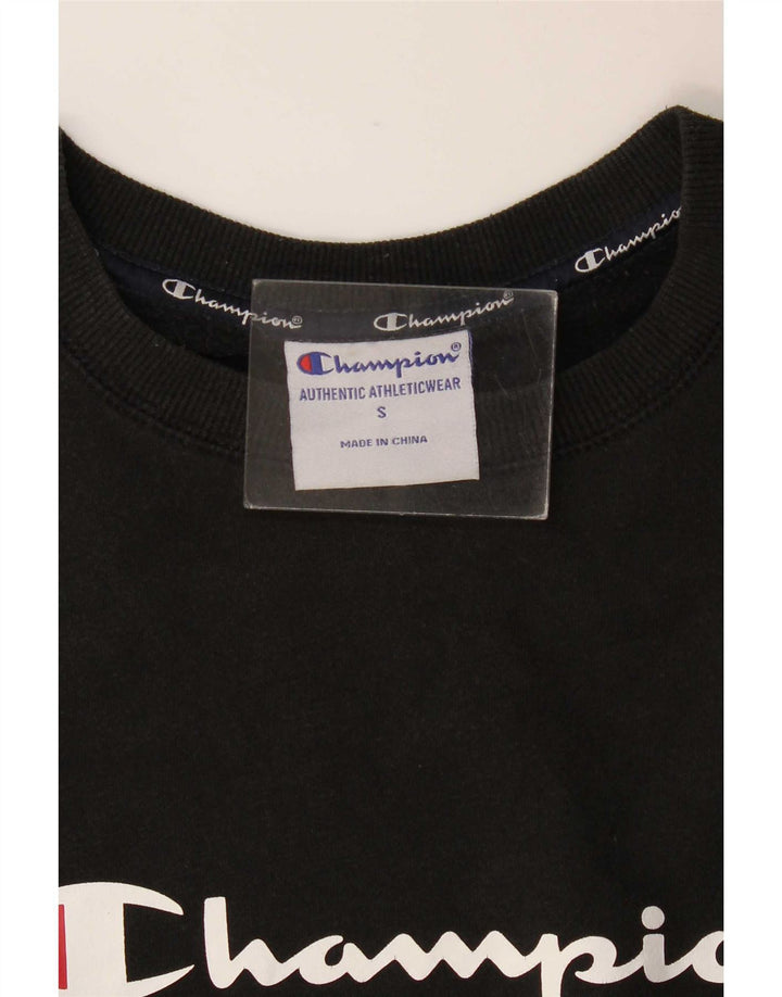 Champion moletom gráfico masculino jumper pequeno algodão preto