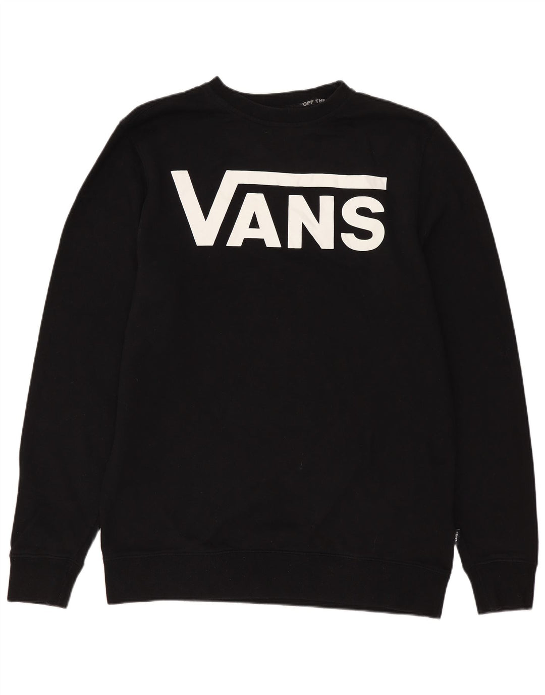 VANS Mens Graphic Moletom Jumper Pequeno Preto