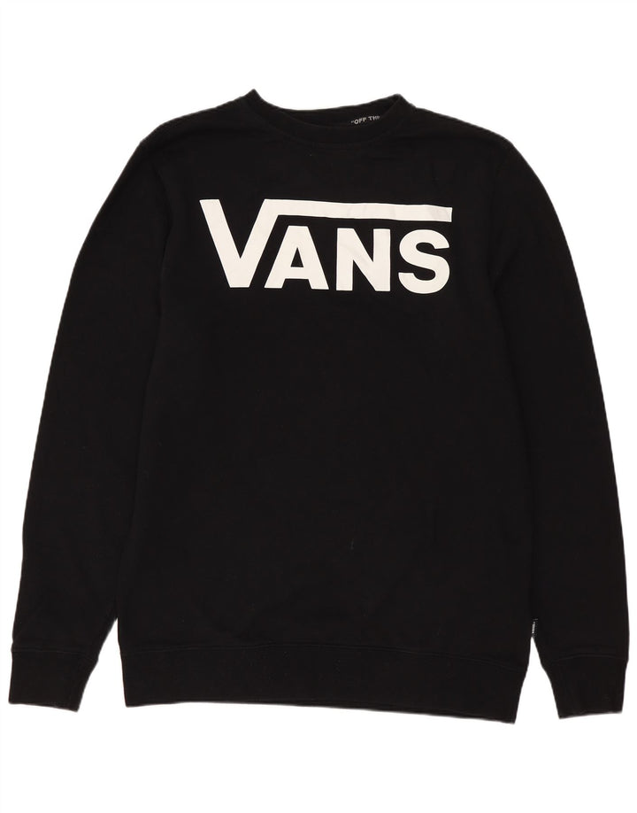 VANS Mens Graphic Moletom Jumper Pequeno Preto