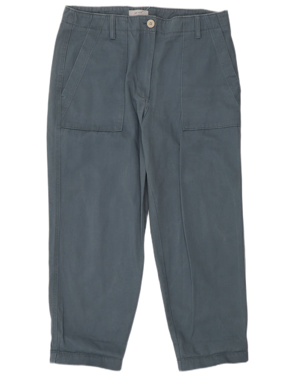 Calça cargo feminina de cintura alta Marks & Spencer Reino Unido 16 grande W34 L27 azul