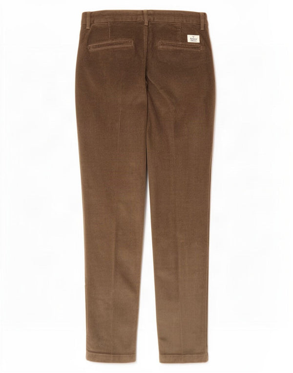 Calça chino masculina de veludo cotelê Avirex W30 L32 algodão marrom