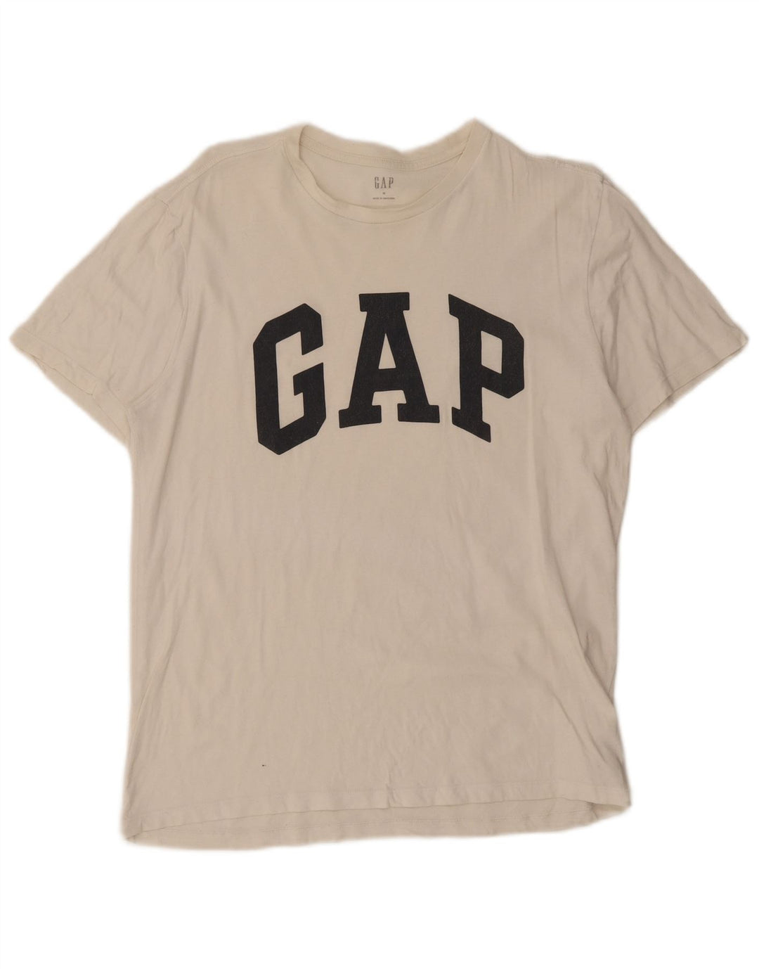 Camiseta masculina gráfica Gap Top médio algodão branco