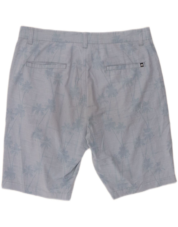 Shorts chino masculino TRAVIS MATHEW W36 grande algodão listrado azul havaiano